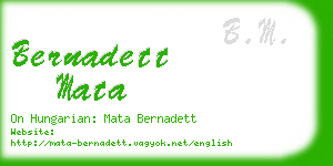 bernadett mata business card